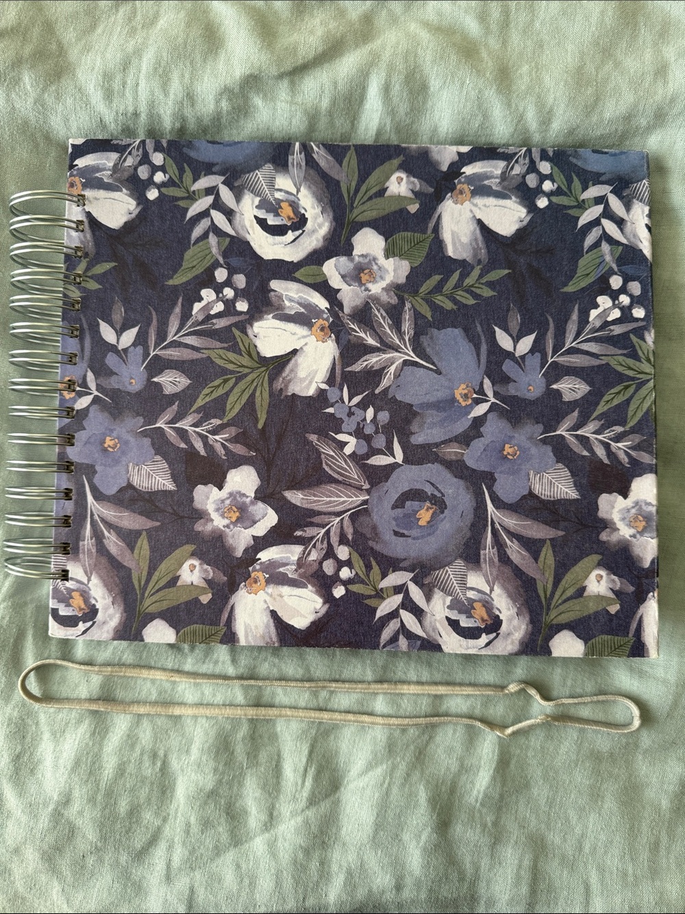 Blue Floral Spiral Greeting Card Planner XL and Storage - Etsy